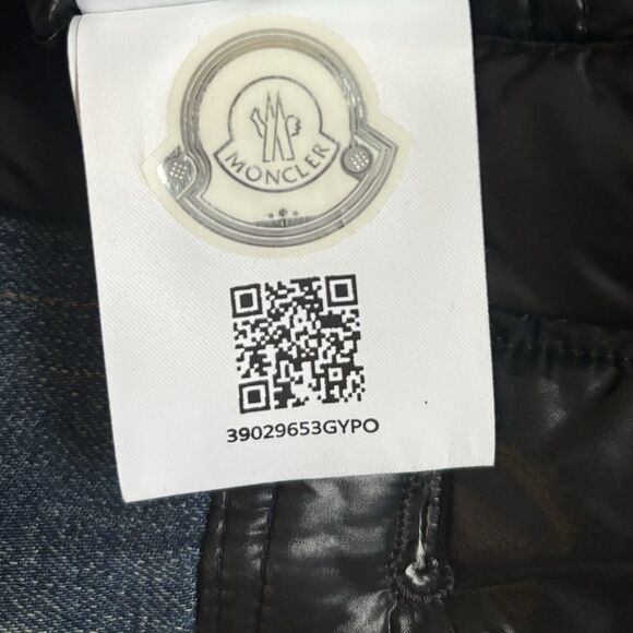 MONCLER Genius 7 Moncler Fragment Navy Shady Down Denim Jacket Authentic Size XL - Picture 16 of 16